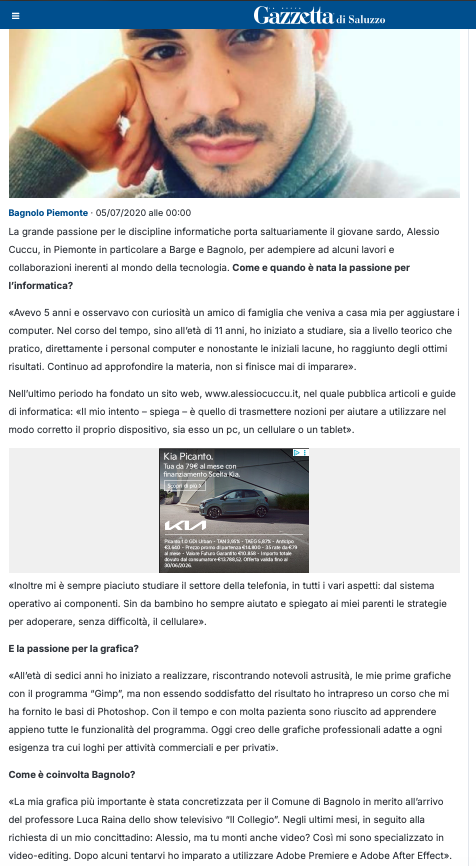 Giornale Alessio Cuccu